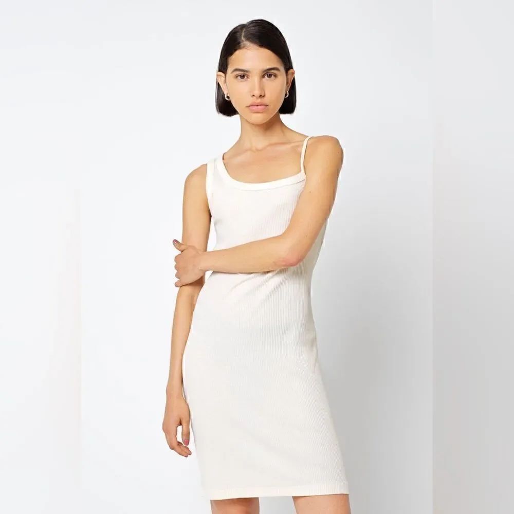 John Elliot Cotton Rib Asymmetrical Cami Dress Size Small NEW